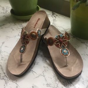 Beaded Skecher sandals 8 1/2
